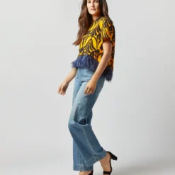 La Scala Tee In Papyrus Gold Jersey -Chicorya Sales S72349 3706