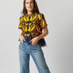 La Scala Tee In Papyrus Gold Jersey -Chicorya Sales S72349 3722