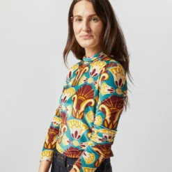 Turtleneck In Dendera Light Blue Stretch Velvet 13 Turtleneck In Dendera Light Blue Stretch Velvet -Chicorya Sales S72351 3322