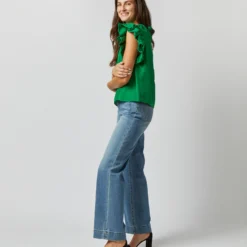 ULLA JOHNSON Iren Top In Emerald 16 ULLA JOHNSON Iren Top In Emerald -Chicorya Sales S72353 3476