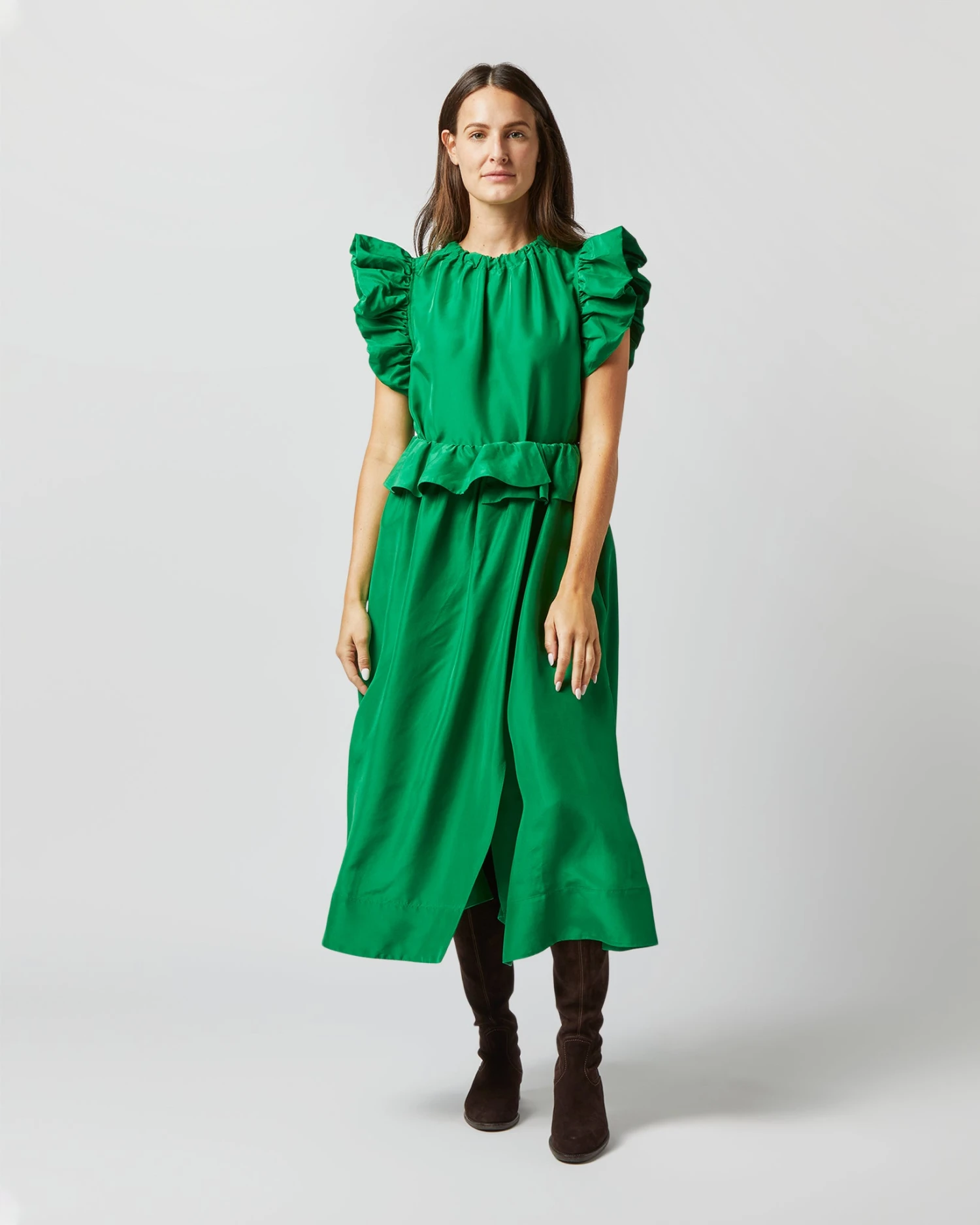 ULLA JOHNSON Iren Top In Emerald 3 ULLA JOHNSON Iren Top In Emerald