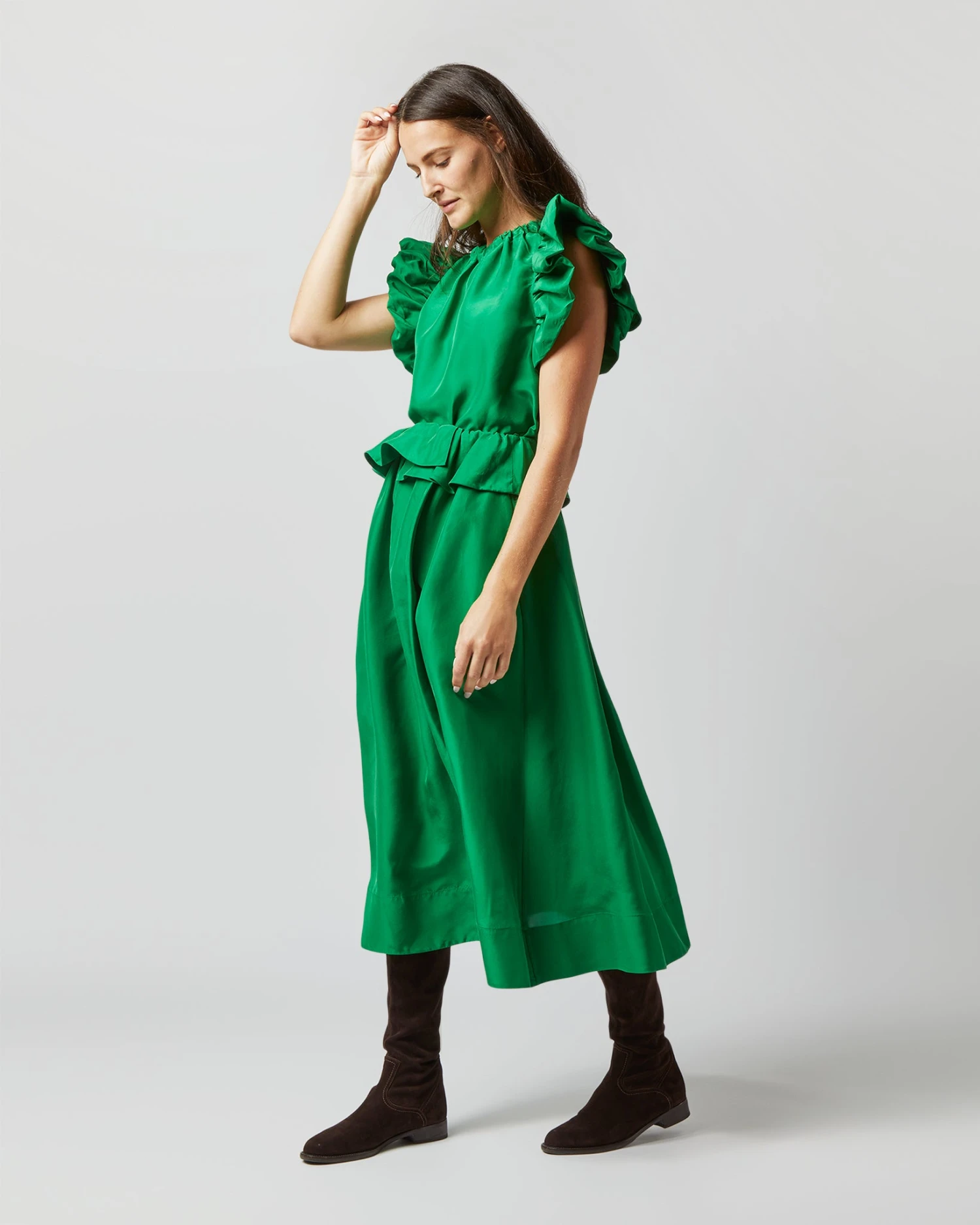 ULLA JOHNSON Iren Top In Emerald 5 ULLA JOHNSON Iren Top In Emerald - Image 3