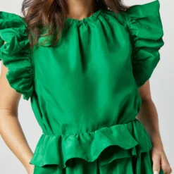 ULLA JOHNSON Iren Top In Emerald 14 ULLA JOHNSON Iren Top In Emerald -Chicorya Sales S72354 1338
