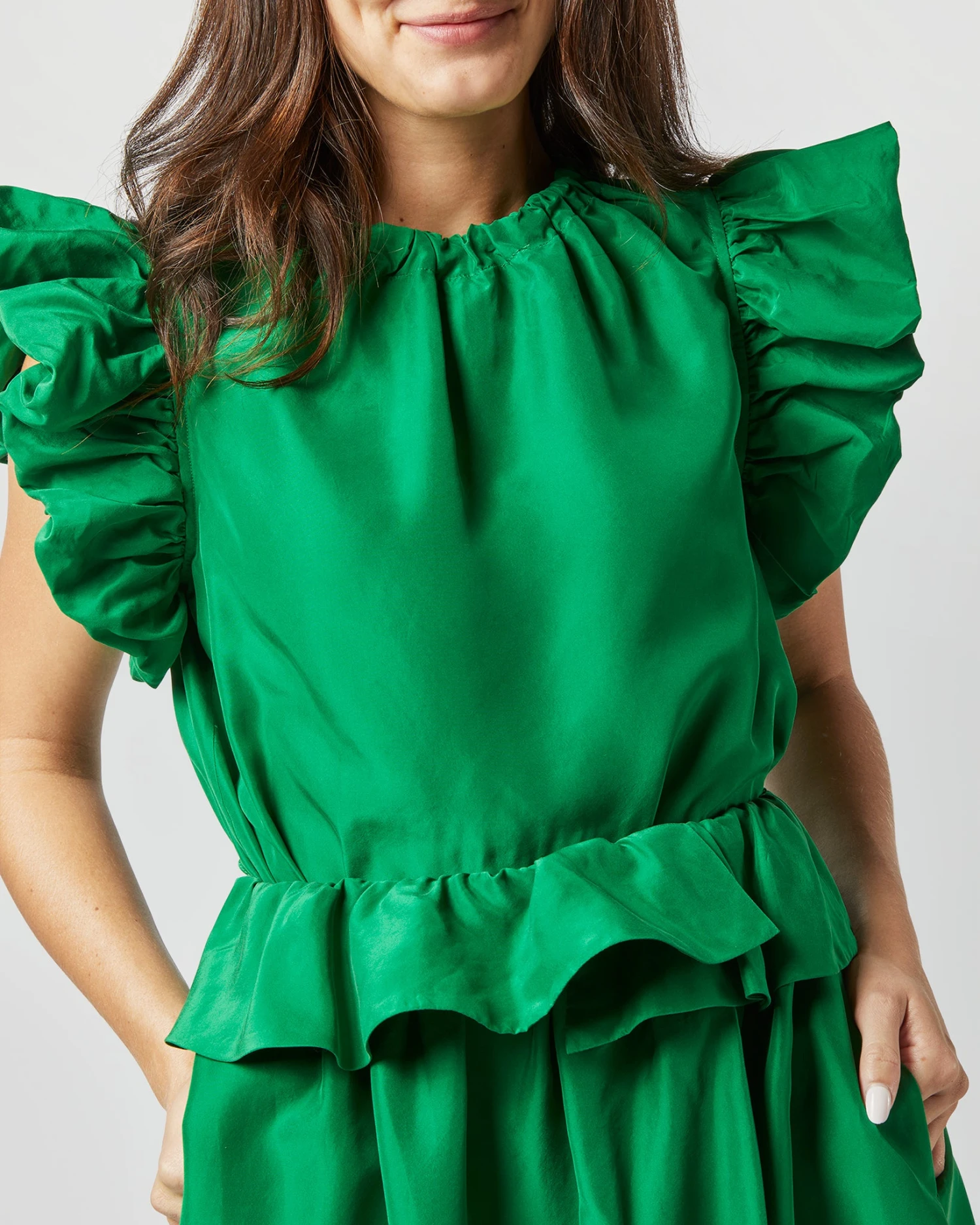 ULLA JOHNSON Iren Top In Emerald 7 ULLA JOHNSON Iren Top In Emerald - Image 5