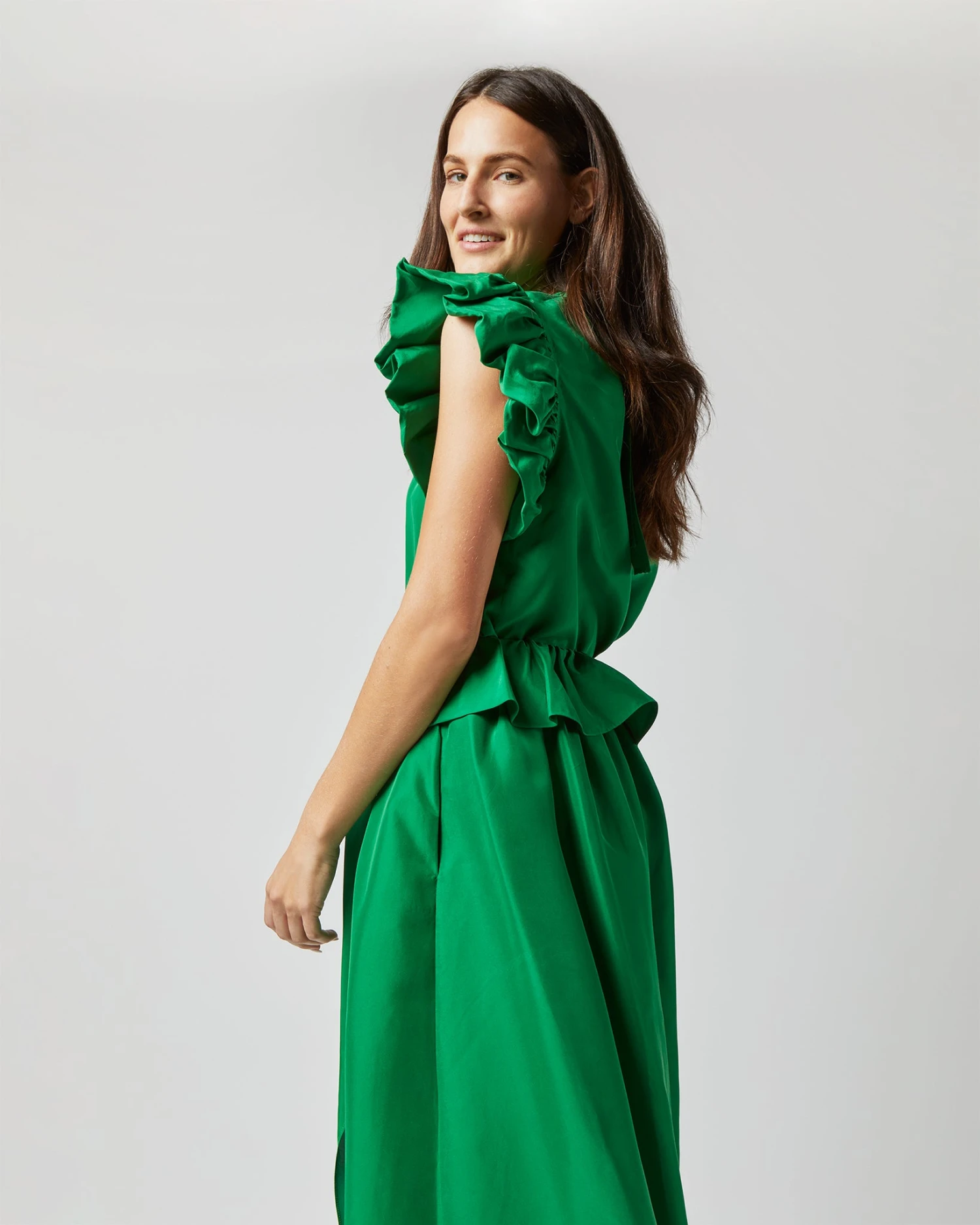 ULLA JOHNSON Iren Top In Emerald 6 ULLA JOHNSON Iren Top In Emerald - Image 4