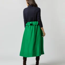 ULLA JOHNSON Ulyssa Skirt In Emerald -Chicorya Sales S72354 1420