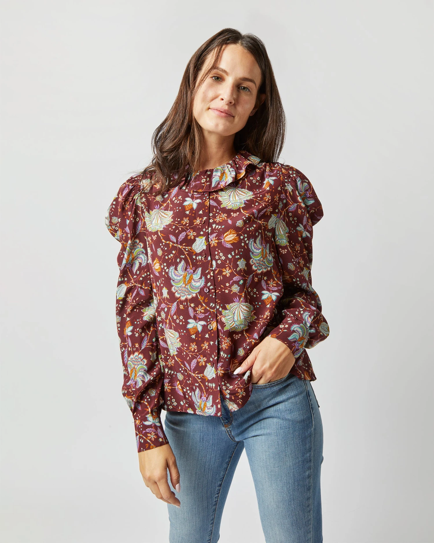 ULLA JOHNSON Dara Blouse In Heliotrope 4 ULLA JOHNSON Dara Blouse In Heliotrope - Image 2