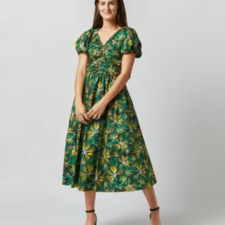 ULLA JOHNSON Cecile Dress In Tigerlily