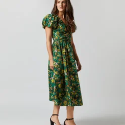 ULLA JOHNSON Cecile Dress In Tigerlily -Chicorya Sales S72358 2145