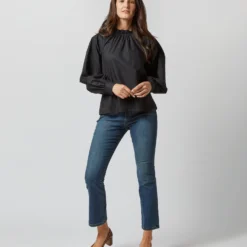 ULLA JOHNSON Marlie Blouse In Noir -Chicorya Sales S72359 2377