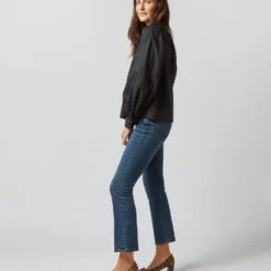 ULLA JOHNSON Marlie Blouse In Noir -Chicorya Sales S72359 2399