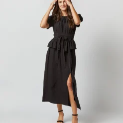 ULLA JOHNSON Marion Dress In Noir -Chicorya Sales S72361 2229