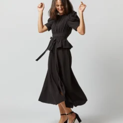 ULLA JOHNSON Marion Dress In Noir -Chicorya Sales S72361 2290