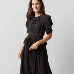 ULLA JOHNSON Marion Dress In Noir -Chicorya Sales S72361 2304