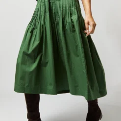 ULLA JOHNSON Florence Dress In Juniper -Chicorya Sales S72362 1236