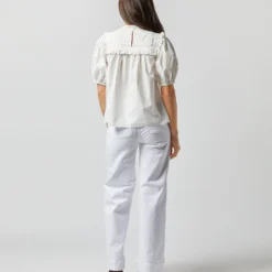ULLA JOHNSON Adeline Top In Pristine 12 ULLA JOHNSON Adeline Top In Pristine -Chicorya Sales S72364 3055