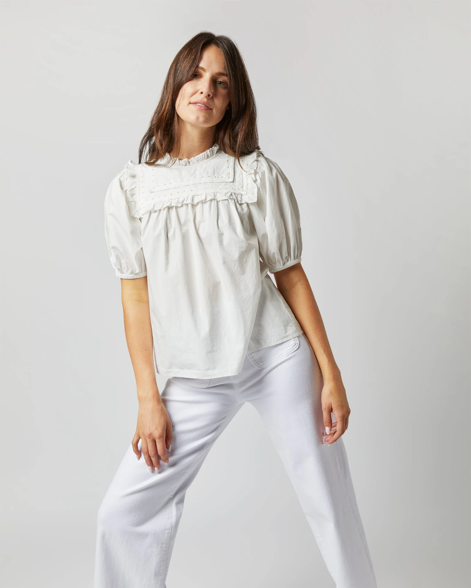 ULLA JOHNSON Adeline Top In Pristine 8 ULLA JOHNSON Adeline Top In Pristine - Image 6