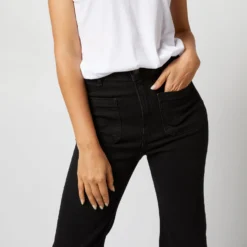 St Monica Cropped Jean In Black 2 Weeks -Chicorya Sales S72620 198