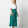 ULLA JOHNSON Krista Skirt In Jadeita 1 ULLA JOHNSON Krista Skirt In Jadeita -Chicorya Sales S72845 622