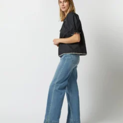 ULLA JOHNSON Ruby Top In Noir 10 ULLA JOHNSON Ruby Top In Noir -Chicorya Sales S72848 1397