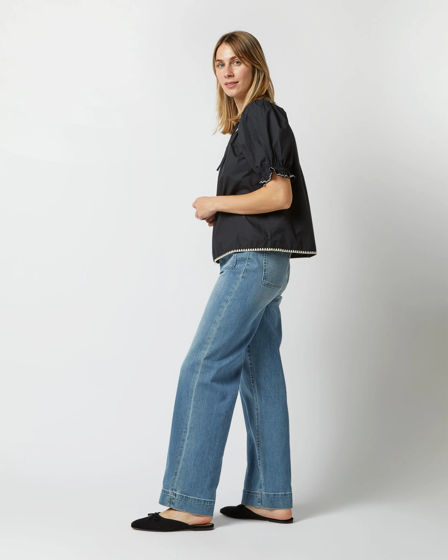 ULLA JOHNSON Ruby Top In Noir 5 ULLA JOHNSON Ruby Top In Noir - Image 3