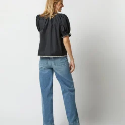 ULLA JOHNSON Ruby Top In Noir 12 ULLA JOHNSON Ruby Top In Noir -Chicorya Sales S72848 1412