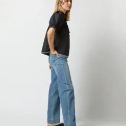 ULLA JOHNSON Ruby Top In Noir 11 ULLA JOHNSON Ruby Top In Noir -Chicorya Sales S72848 1420