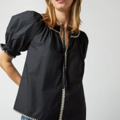 ULLA JOHNSON Ruby Top In Noir 13 ULLA JOHNSON Ruby Top In Noir -Chicorya Sales S72848 1463