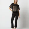 ULLA JOHNSON Zuri Top In Noir -Chicorya Sales S72849 1247