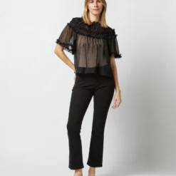 ULLA JOHNSON Zuri Top In Noir
