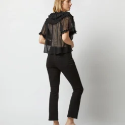 ULLA JOHNSON Zuri Top In Noir 13 ULLA JOHNSON Zuri Top In Noir -Chicorya Sales S72849 1290