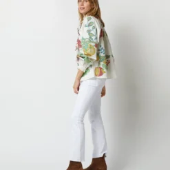 Cerere Blouse In Grenadilla Off White Cotton Popeline 13 Cerere Blouse In Grenadilla Off White Cotton Popeline -Chicorya Sales S72962 1710