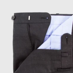 Dress Trouser In Charcoal Lightweight Twill -Chicorya Sales s003443 3